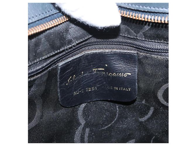Borsa Vala in tela Salvatore Ferragamo Blu navy - vista 6