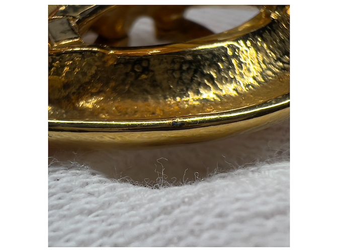Orecchini a clip in tono oro Chanel Coco Mark 97P D'oro - vista 9