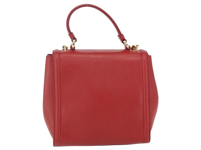 Salvatore Ferragamo Carrie Vara Saffiano Leather Small Rosso - vista 2