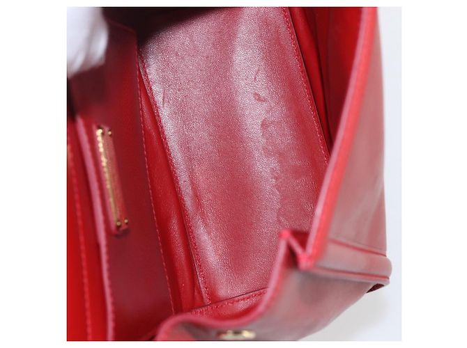 Salvatore Ferragamo Carrie Vara Saffiano Leather Small Rosso - vista 5