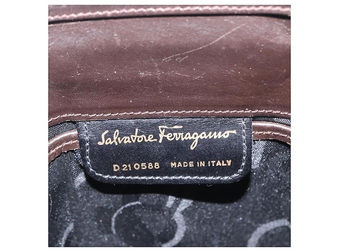 Borsa a Spalla Vala in Pelle Salvatore Ferragamo Marrone - vista 6