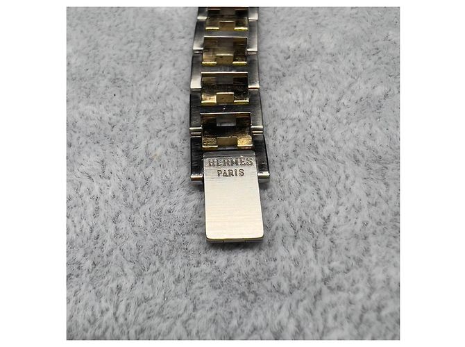 Hermès Hermes Arceau Quarz Uhr aus Edelstahl Silber Golden - Ansicht 7