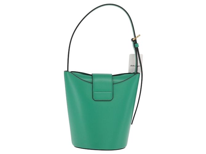 Bolsa Gancini de couro Salvatore Ferragamo Verde - vista 2