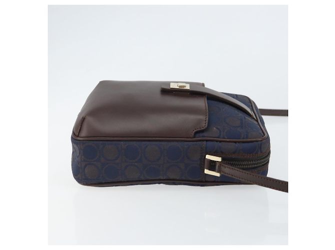 Borsa a Spalla Gancini in Nylon Salvatore Ferragamo Blu navy - vista 3
