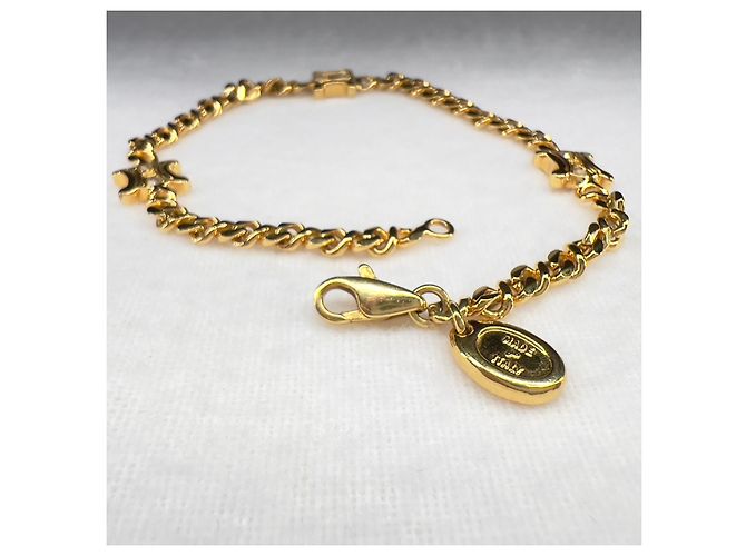 Bracciale Triomphe in tono oro con strass di Céline D'oro - vista 6