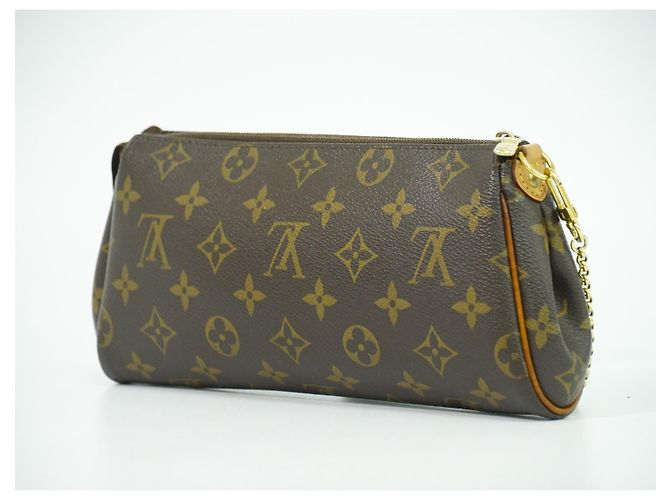 Borsa a mano Eva Louis Vuitton in tela Monogram Marrone - vista 2