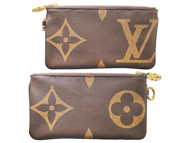 LOUIS VUITTON Pochette Trio Monogramma Gigante Inverso Marrone - vista 13