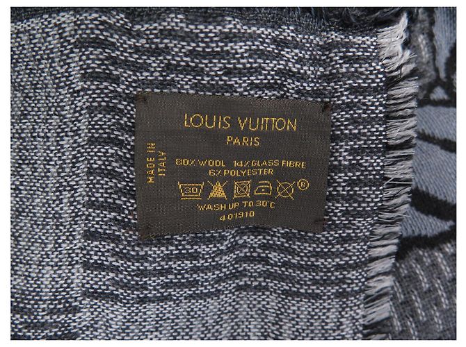 NUOVA COPERTA LOUIS VUITTON X CHRISTOPHER NEMETH DAMIER ROPE R2248 IN LANA Grigio - vista 9