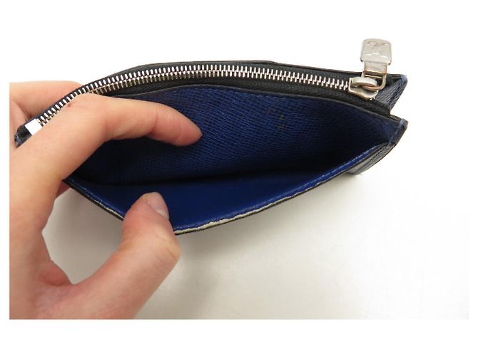 BILLETERA DE MONEDAS LOUIS VUITTON M30270 EN LONA TAIGARAMA Azul - vista 3