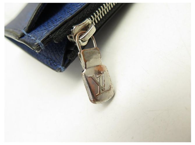 BILLETERA DE MONEDAS LOUIS VUITTON M30270 EN LONA TAIGARAMA Azul - vista 4