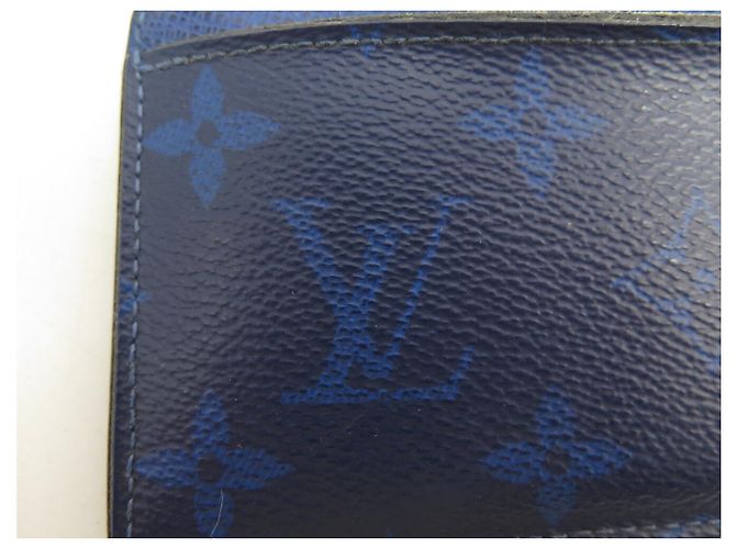BILLETERA DE MONEDAS LOUIS VUITTON M30270 EN LONA TAIGARAMA Azul - vista 5