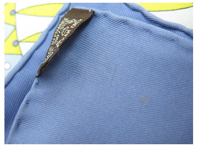 Aline Hermès FULAR HERMES LA VITA DEL GRAN NORD HONORE 90 CM SETA BLU - vista 13