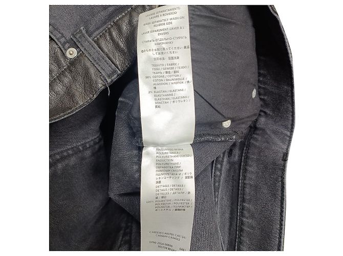 Jeans slim strappati a vita media in cotone nero Alexander Mcqueen - vista 3