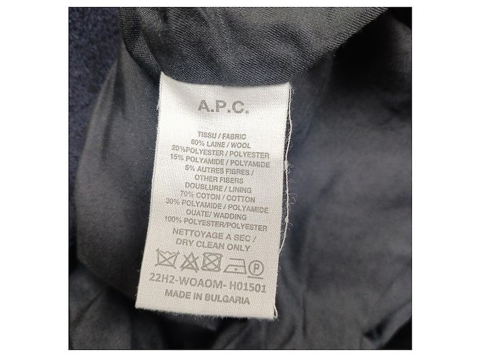 Apc Abrigo A.P.C. Ethan en lana azul marino - vista 5