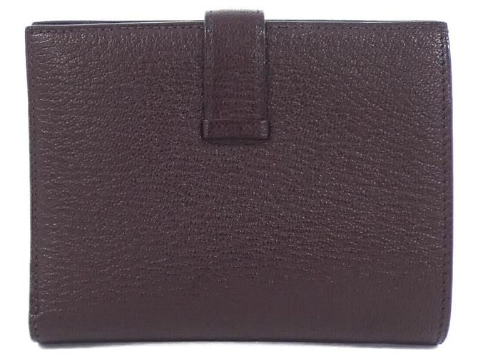 Portafoglio Compact Chevre Béarn di Hermès Marrone - vista 2