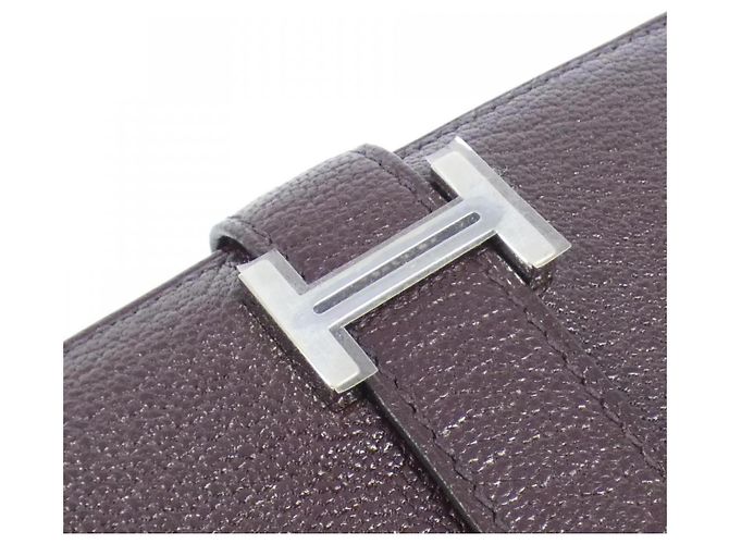 Portafoglio Compact Chevre Béarn di Hermès Marrone - vista 6