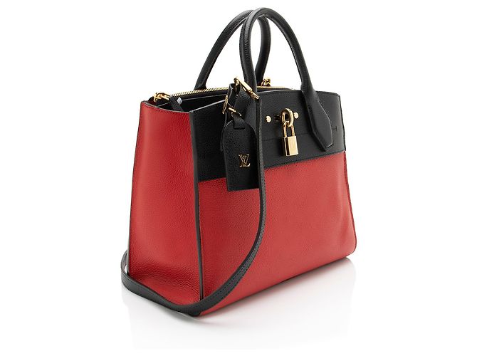 Borsa Tote City Steamer PM in Taurillon Louis Vuitton Nero - vista 2