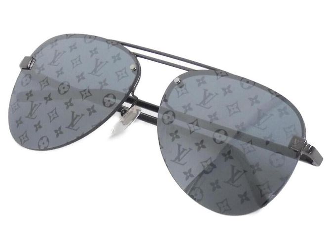 Occhiali da sole in metallo Louis Vuitton Clockwise Nero - vista 2