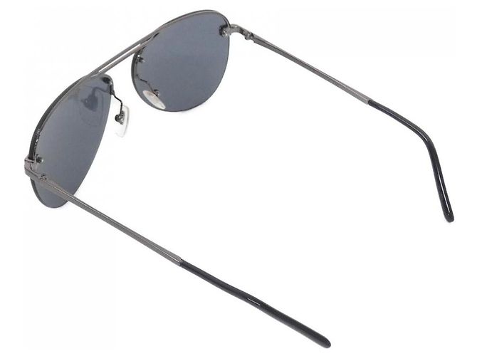 Occhiali da sole in metallo Louis Vuitton Clockwise Nero - vista 3