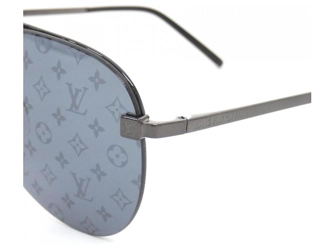 Occhiali da sole in metallo Louis Vuitton Clockwise Nero - vista 4
