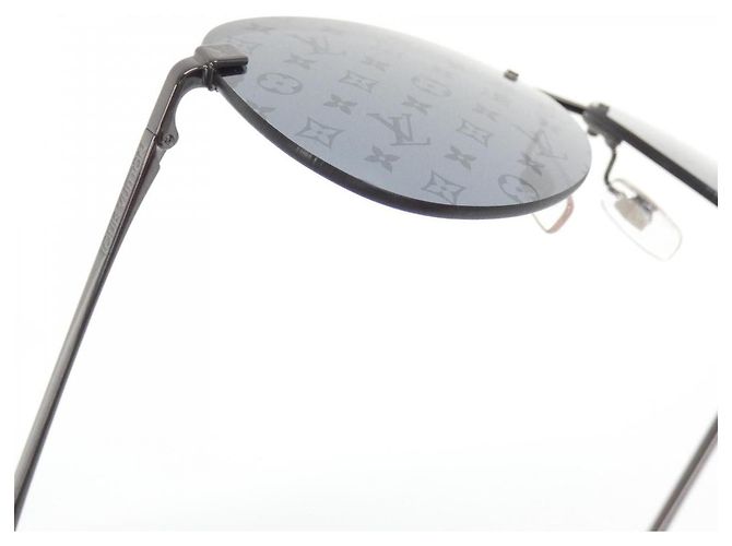 Occhiali da sole in metallo Louis Vuitton Clockwise Nero - vista 5