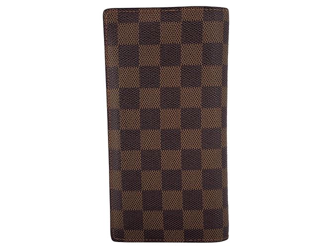 Portafoglio in tessuto Louis Vuitton Brazza Marrone - vista 3