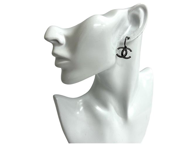 Chanel Coco Mark Ohrringe Silber Metallisch - Ansicht 2