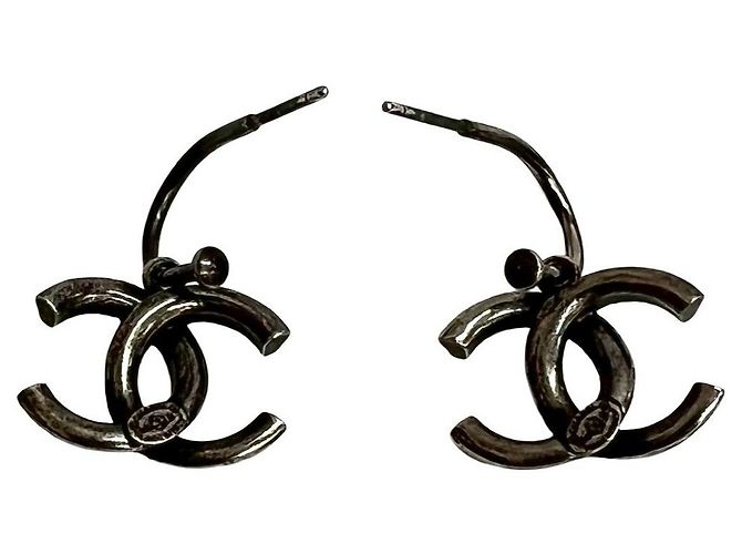 Chanel Coco Mark Ohrringe Silber Metallisch - Ansicht 4