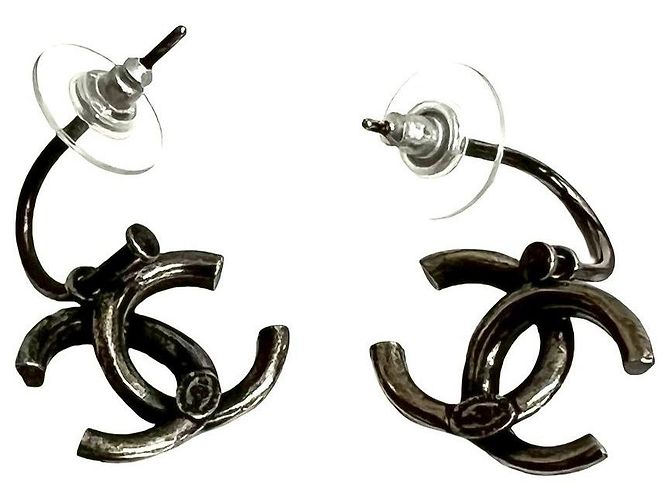 Chanel Coco Mark Ohrringe Silber Metallisch - Ansicht 6