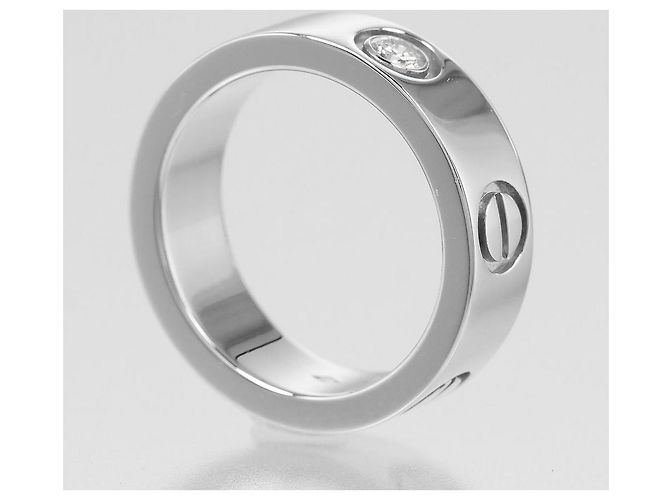 Cartier Love Classic Ring aus Pt950-Platin mit Diamanten, Größe 7 Silber Metallisch - Ansicht 3