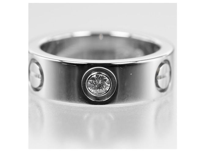 Cartier Love Classic Ring aus Pt950-Platin mit Diamanten, Größe 7 Silber Metallisch - Ansicht 6