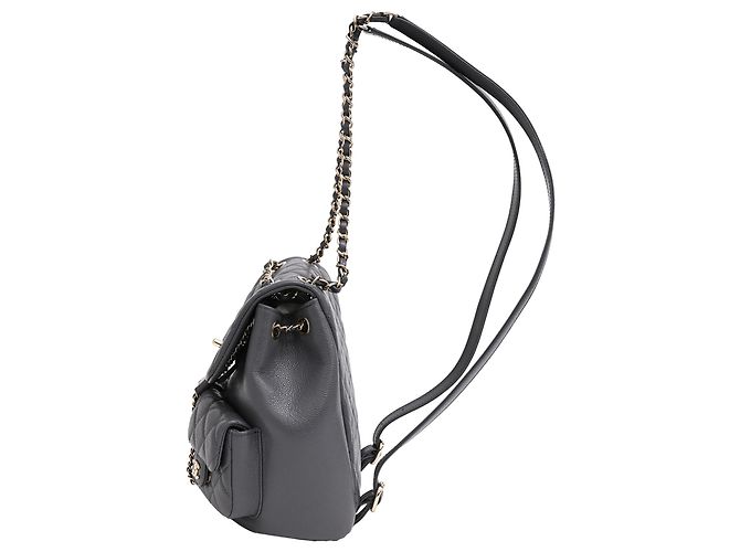Timeless Chanel Medium Duma Backpack in Grey Leather - view 2