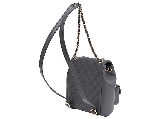 Timeless Chanel Medium Duma Backpack in Grey Leather - view 3