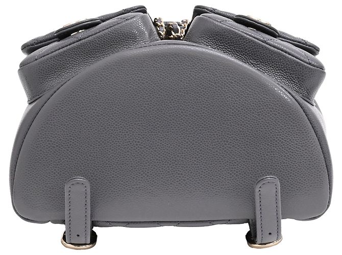 Timeless Chanel Medium Duma Backpack in Grey Leather - view 4