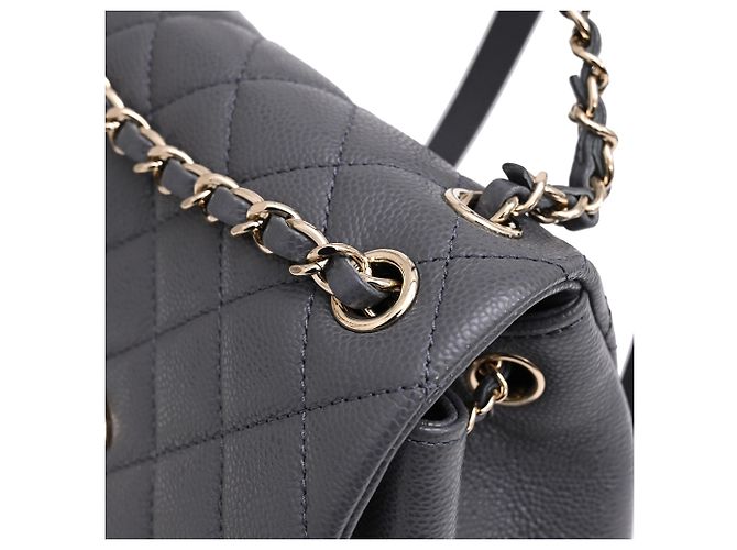 Timeless Chanel Medium Duma Backpack in Grey Leather - view 7
