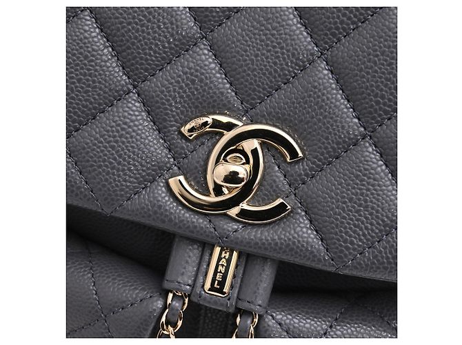 Timeless Chanel Medium Duma Backpack in Grey Leather - view 8