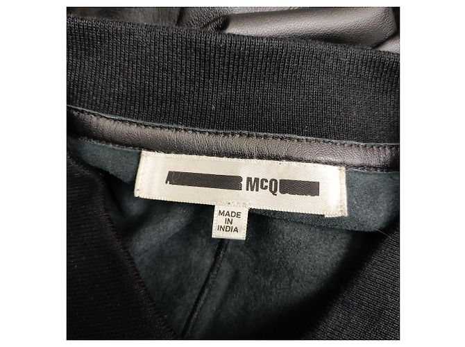Polo de cuero negro McQ de Alexander McQueen - vista 2