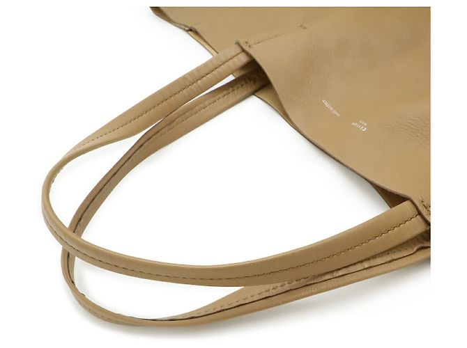 Cabas Céline Bolso tote horizontal de cuero Celine Castaño Beige - vista 4