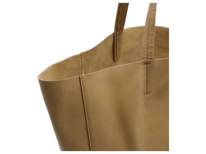 Cabas Céline Bolso tote horizontal de cuero Celine Castaño Beige - vista 6
