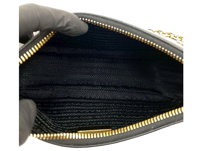 Borsa a Spalla 2 in 1 Saffiano di Prada Nero - vista 10