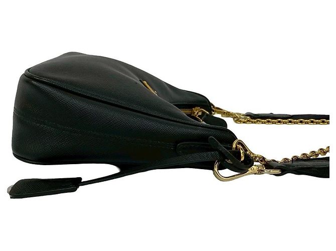 Borsa a Spalla 2 in 1 Saffiano di Prada Nero - vista 7