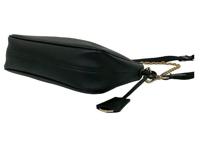 Borsa a Spalla 2 in 1 Saffiano di Prada Nero - vista 9
