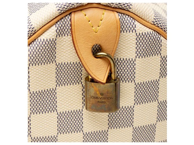Louis Vuitton Damier Azur Speedy 30 Tasche Blau - Ansicht 10