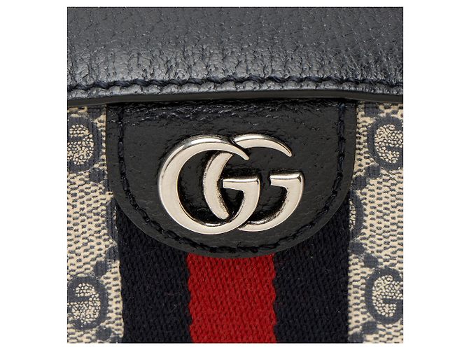 Borsa a tracolla Gucci GG Supreme Ophidia Small Marrone Beige - vista 9