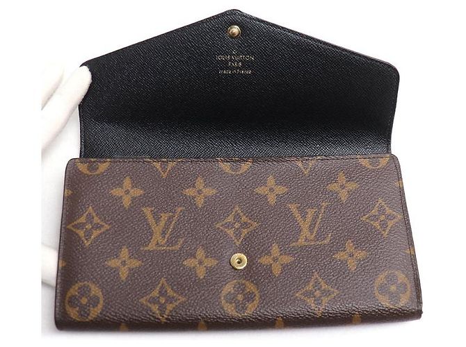 Portafoglio Lungo Monogramma Sarah di Louis Vuitton Marrone - vista 3