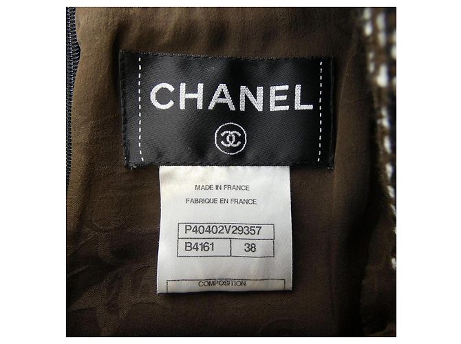 Timeless Chanel Kleid Braun Schwarz Weiß - Ansicht 4