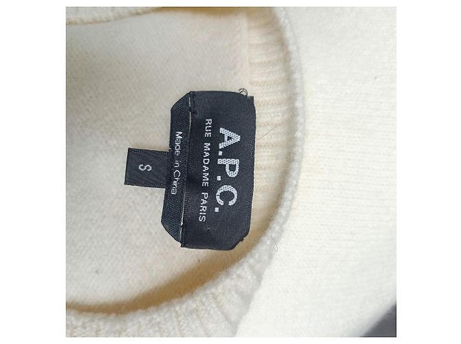 Apc Suéter A.P.C. Edward em lã virgem branca Branco Cru - vista 5