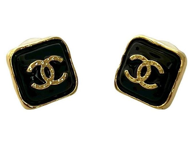 Pendientes Chanel Coco Mark Dorado Metálico - vista 4