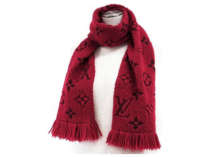 Sciarpa Logomania in Lana e Seta Louis Vuitton Rosso - vista 2