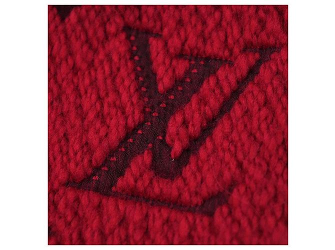Sciarpa Logomania in Lana e Seta Louis Vuitton Rosso - vista 6